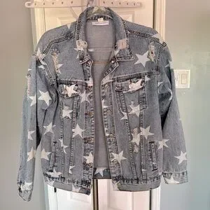 ★TRILLION★Star Applique Damage Washed Denim Jacket★ MUSINSA | TRILLION Star Applique Damage Washing Denim Jacket